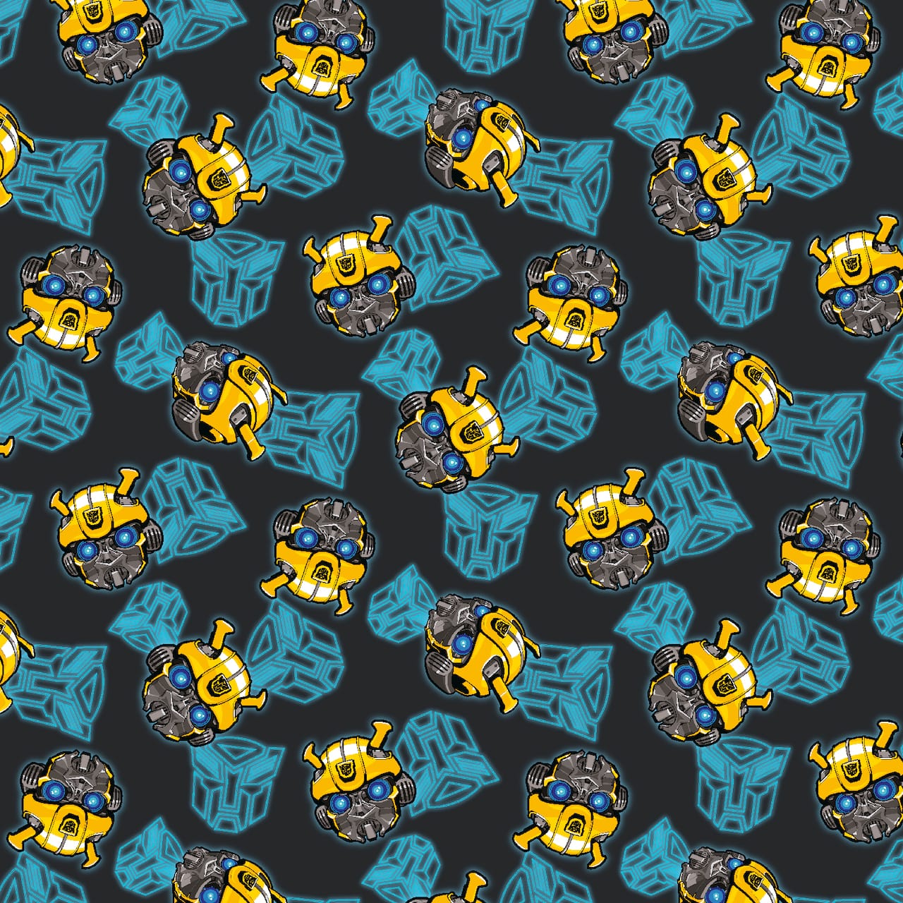 Hasbro Transformers Bumblebee Head Toss Cotton Fabric
